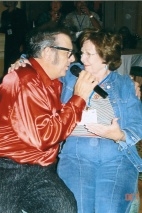 Johnny Dee of the Rocket 88s is romancing the girls